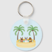 Summer Dogs Swimming pool Sleutelhanger (Voorkant)