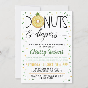 Summer Donut Baby Sprinkle Shower Kaart
