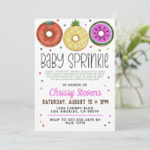 Summer Donut Baby Sprinkle Shower Kaart (Staand voorkant)