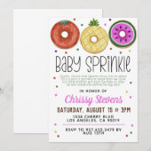 Summer Donut Baby Sprinkle Shower Kaart (Voorkant / Achterkant)