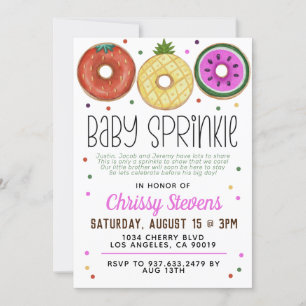 Summer Donut Baby Sprinkle Shower Kaart