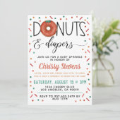 Summer Donut Baby Sprinkle Shower Kaart (Staand voorkant)