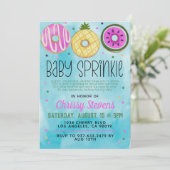 Summer Donut Baby Sprinkle Shower Kaart (Staand voorkant)