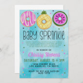 Summer Donut Baby Sprinkle Shower Kaart (Voorkant / Achterkant)