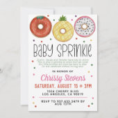 Summer Donut Baby Sprinkle Shower Kaart (Voorkant)