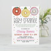 Summer Donut Baby Sprinkle Shower Kaart (Staand voorkant)