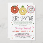 Summer Donut Baby Sprinkle Shower Kaart (Voorkant / Achterkant)