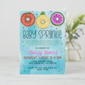 Summer Donut Baby Sprinkle Shower Kaart (Staand voorkant)