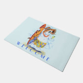 Summer Doormat Snowman Surfer - Fun Deurmat (Schuin)