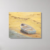 Summer Dory - Boat op de kust Canvas Afdruk (Voorkant)
