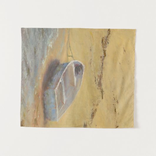 Summer Dory - Boat op de kust Wandkleed (Voorkant (horizontaal))