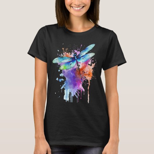 Summer Dragonfly Funny Leuke Dier Graphic T-shirt (Voorkant)