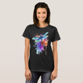 Summer Dragonfly Funny Leuke Dier Graphic T-shirt (Voorkant volledig)