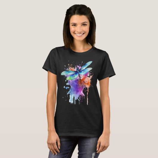 Summer Dragonfly Funny Leuke Dier Graphic T-shirt (Voorkant volledig)