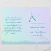 Summer Dragonfly Wedding Ceremony Bi Fold Programm (Voorkant)