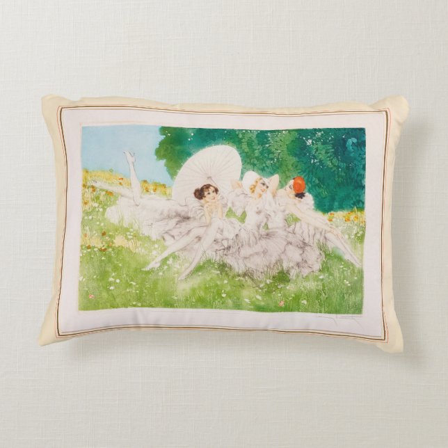 Summer Dreams (1934) van Louis Icart Accent Kussen (Achterkant)