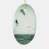 Summer dreams. Kite surf Keramisch Ornament (Rechts)