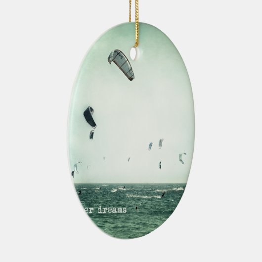 Summer dreams. Kite surf Keramisch Ornament (Rechts)