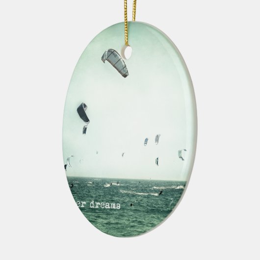 Summer dreams. Kite surf Keramisch Ornament (Links)