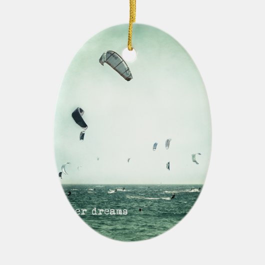 Summer dreams. Kite surf Keramisch Ornament (Voorkant)