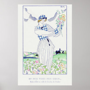 Summer Dress in Ceylon door Charles Martin (1920) Poster