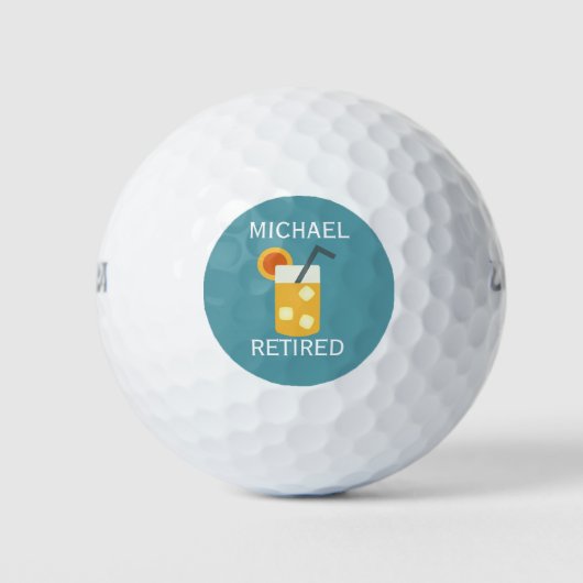 Summer Drink Design, Personalized Golf Balls Golfballen (Voorkant)
