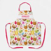 Summer Drink Luau Beach Party - aangepaste naam te Schort (Voorkant)