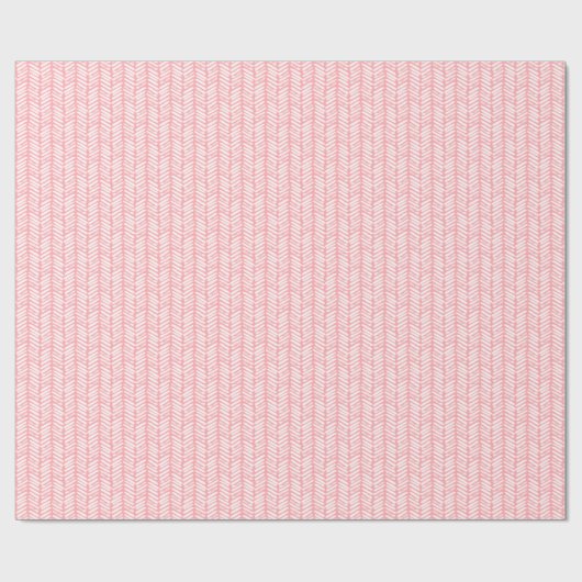 Summer Dusty Roos Blush Pink Stripes Cadeaupapier (Vlak)