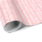 Summer Dusty Roos Blush Pink Stripes Cadeaupapier (Rol Hoek)