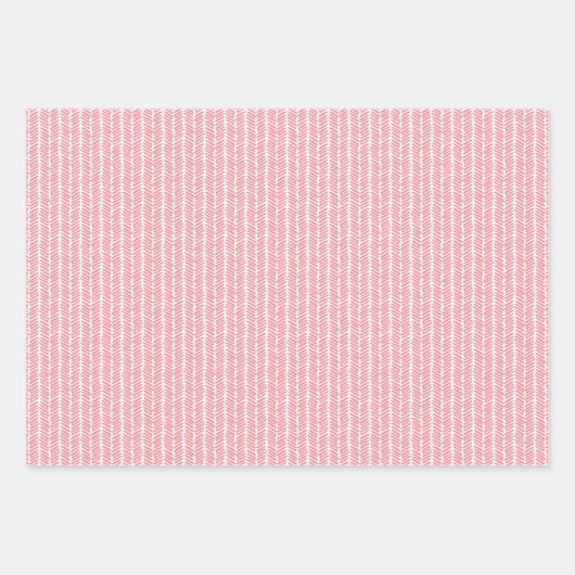 Summer Dusty Roos Blush Pink Stripes Inpakpapier Vel (Voorkant 3)