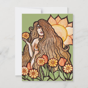 Summer Earth Goddess Briefkaart