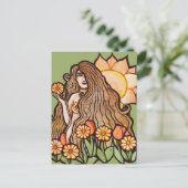 Summer Earth Goddess Briefkaart (Staand voorkant)