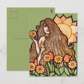 Summer Earth Goddess Briefkaart (Voorkant / Achterkant)