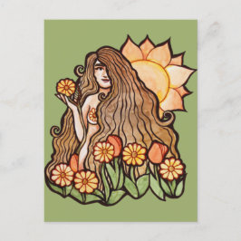 Summer Earth Goddess Briefkaart