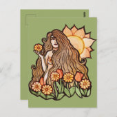 Summer Earth Goddess Briefkaart (Voorkant / Achterkant)