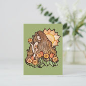 Summer Earth Goddess Briefkaart (Staand voorkant)