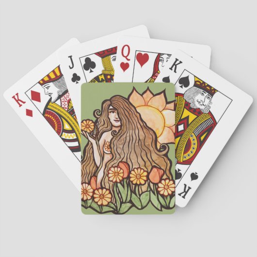 Summer Earth Goddess Pokerkaarten (Achterkant)
