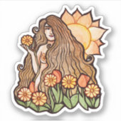 Summer Earth Goddess Sticker (Voorkant)