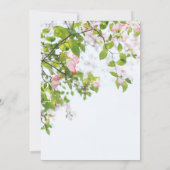 Summer elegant greenery foto Wedding Invitation Kaart (Achterkant)