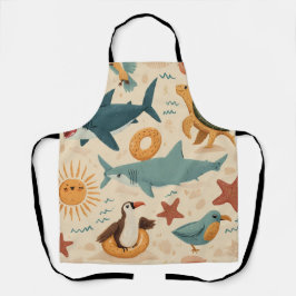 Summer Escape All-Over Print Apron Gift Schort