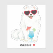 Summer Eskie Vinyl Sticker (Vel)