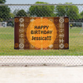 Summer Ethnic Happy Birthday aangepast buitenste b Spandoek (Insitu)