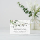 Summer Eucalyptus a Note on Gifts Wishing Well Informatiekaartje (Staand voorkant)