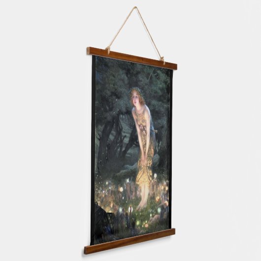 Summer Eve van Pre-Raphaelite Edward Robert Hughes Hangend Wandkleed (Gebogen)