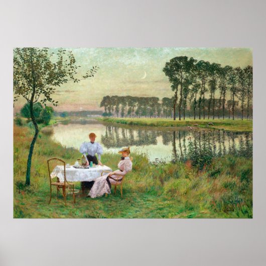 Summer Evening door Emile Claus Poster (Voorkant)