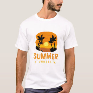 summer Evening Sun Graphic Tee T-shirt