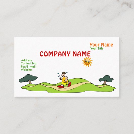 Summer Exercise Funny Visitekaartje (Voorkant)