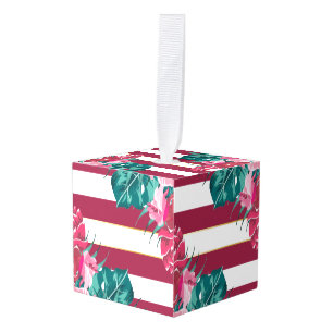 Summer Exotic burgundy Flowers strips Decoratie