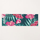 Summer Exotic Flowers Monogram Yogamat (Voorkant (horizontaal))
