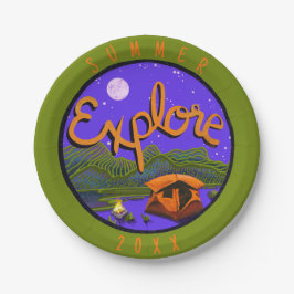 Summer Explore Outside is de beste picknick Papieren Bordje